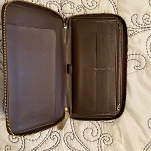 Louis Vuitton Ebene Zip Wallet (open)